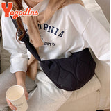 High Capacity Space Cotton Shoulder Bag Down Hand Purse