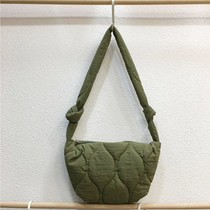 High Capacity Space Cotton Shoulder Bag Down Hand Purse