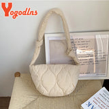 High Capacity Space Cotton Shoulder Bag Down Hand Purse