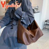 Soft Leather Shoulder Bag Large Capacity Armpit Bag Crossbody Handbag