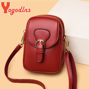 Soft Leather Shoulder Bag for Women Phone Crossbody Bag