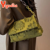 Canvas Flap Crossbody Bag for Women