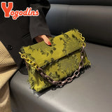 Canvas Flap Crossbody Bag for Women