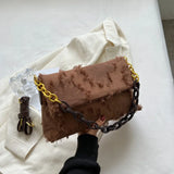 Canvas Flap Crossbody Bag for Women