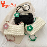 Summer Flower Shoulder Bag For Women Sweet Girls Underarm Handbag