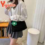 Summer Flower Shoulder Bag For Women Sweet Girls Underarm Handbag