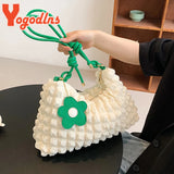 Summer Flower Shoulder Bag For Women Sweet Girls Underarm Handbag