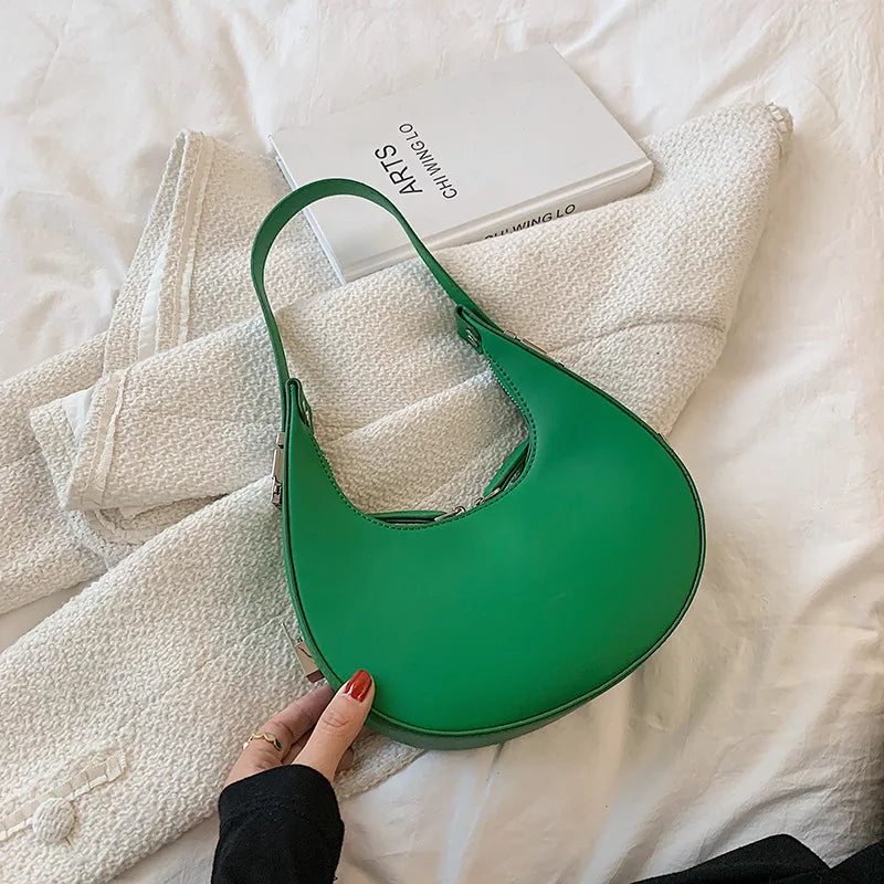 Summer Half-moon Bag For Women Candy Shoulder Bag Candy Underarm Bag