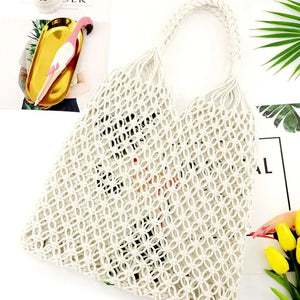 Summer Straw Bag Female Large Capacity Handle Bag Casual Beach Totes Bag