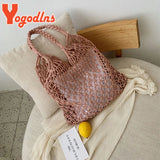 Summer Straw Bag Female Large Capacity Handle Bag Casual Beach Totes Bag