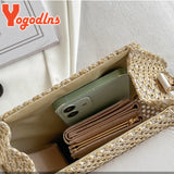 Summer Hexagon Rattan Straw Shoulder Bag Crossbody Bag