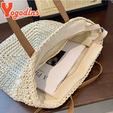 Summer Large Capacity Straw Shoulder Bag Rattan Beach Bags