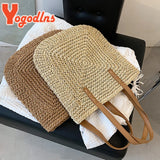 Summer Large Capacity Straw Shoulder Bag Rattan Beach Bags