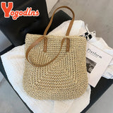 Summer Large Capacity Straw Shoulder Bag Rattan Beach Bags