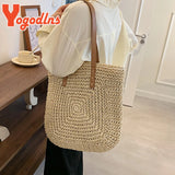 Summer Large Capacity Straw Shoulder Bag Rattan Beach Bags