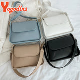 Summer Solid PU Leather Flap Shoulder Bag Lady Handbag