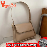Summer Solid PU Leather Flap Shoulder Bag Lady Handbag