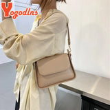 Summer Solid PU Leather Flap Shoulder Bag Lady Handbag