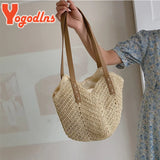 Summer Straw Shoulder Bag Rattan Beach Bags Large Capacity Armpit Bag