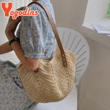 Summer Straw Shoulder Bag Rattan Beach Bags Large Capacity Armpit Bag