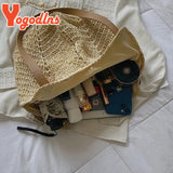 Summer Straw Shoulder Bag Rattan Beach Bags Large Capacity Armpit Bag