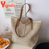 Summer Woven Women Bag Large Capacity Rattan Shoulder Vacation Beach Bag