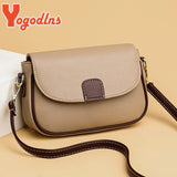 Texture Flap Shoulder Bag Contrast Crossbody Mommy Messenger Bag