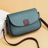 Texture Flap Shoulder Bag Contrast Crossbody Mommy Messenger Bag