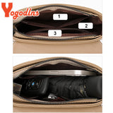 Texture Flap Shoulder Bag Contrast Crossbody Mommy Messenger Bag