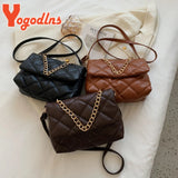 Chic Rhombus Shoulder Messenger Bag with Chain Decors