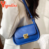 Women PU Leather Crossbody Bag Flap Small Square Bag Solid Underarm Bag