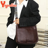 Vintage Bucket Bag PU Leather Crossbody Bags Casual Messenger Handbag