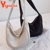 Vintage Dumpling Shoulder Bag for Women PU Leather Crossbody Bag Solid Handbag
