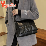 Vintage Embroidered Plaid Shoulder Bag Soft Leather Crossbody Flap Messenger