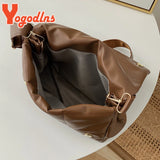 Vintage Embroidered Plaid Shoulder Bag Soft Leather Crossbody Flap Messenger