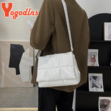 Vintage Embroidered Plaid Shoulder Bag Soft Leather Crossbody Flap Messenger
