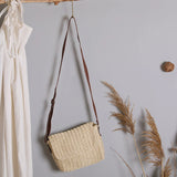 Vintage Straw Handbag Woven Beach Tote Bohemia Shoulder Bag