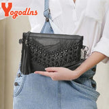 Vintage Rivet Shoulder Bag Women Small Messenger Bag PU Leather Crossbody Bag