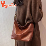 Vintage Shoulder Bag PU Leather Bucket Crossbody Lady Messenger Shopping Purse