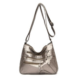 Vintage Shoulder Bag Women PU leather Crossbody Bag Large Capacity