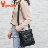 Vintage Shoulder Bag Women Soft PU leather Crossbody Bag Multifuncion Small