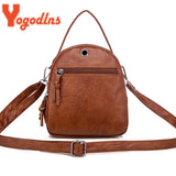Vintage Small Shoulder Bag Women Soft PU Leather Crossbody Bag