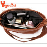 Vintage Soft PU Leather Shoulder Bag Female Zipper Messenger Handbag