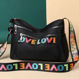 Waterproof Oxford Shoulder Bag Women Multi-layer Large-capacity Crossbody Bag