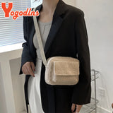 Winter Plush Bag Small Shoulder Handbag Fluffy Fur Crossbody Clutch