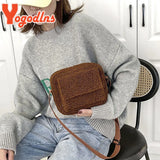Winter Plush Bag Small Shoulder Handbag Fluffy Fur Crossbody Clutch