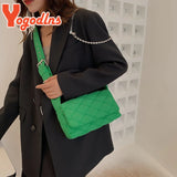 Winter Rhombus Space Cotton Padded Shoulder Bag Female Flap Down Crossbody