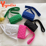 Winter Rhombus Space Cotton Padded Shoulder Bag Female Flap Down Crossbody