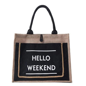 Women Canvas Tassel Handbags Shoulder Bags High Capacity Linen
