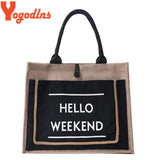 Women Canvas Tassel Handbags Shoulder Bags High Capacity Linen